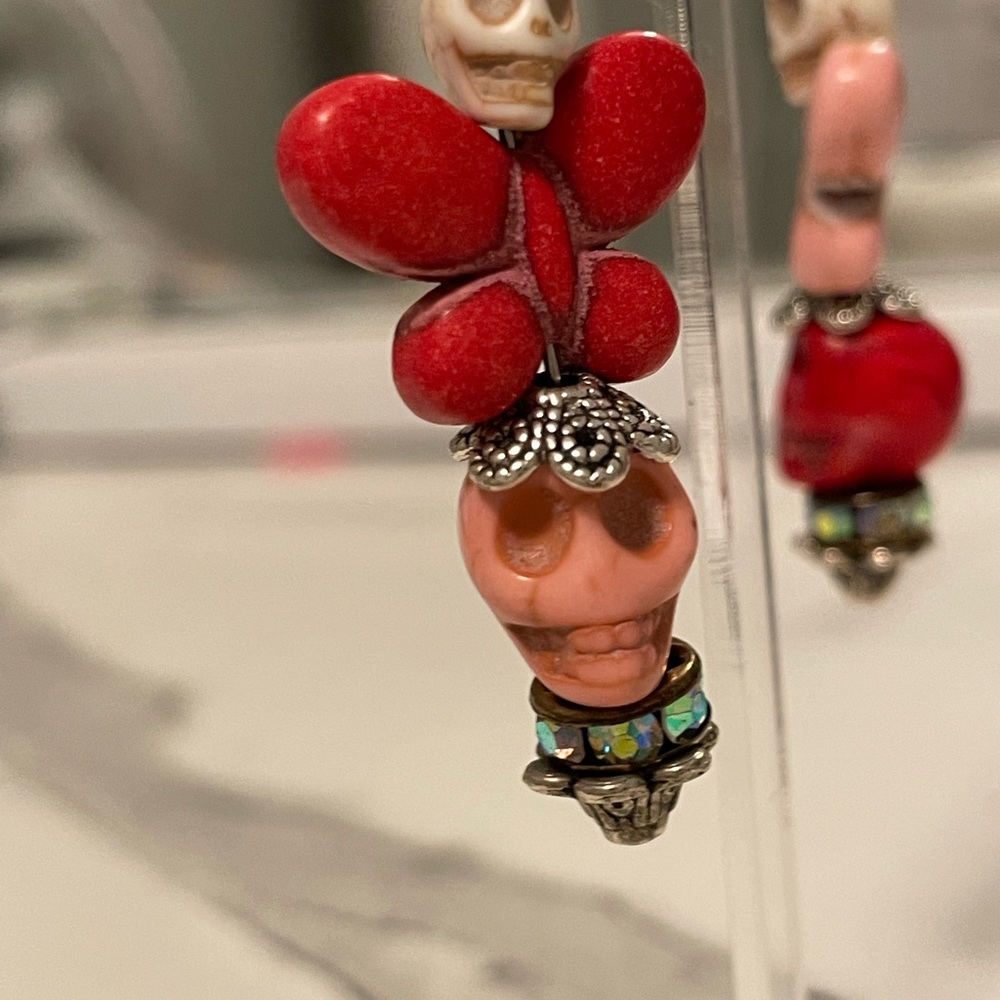 Beautiful Butterfly Skull earrings.